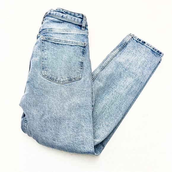 Zara Skinny High Rise Stretch Denim Jeans Ripped Straight Leg Size 4 - Picture 9 of 9